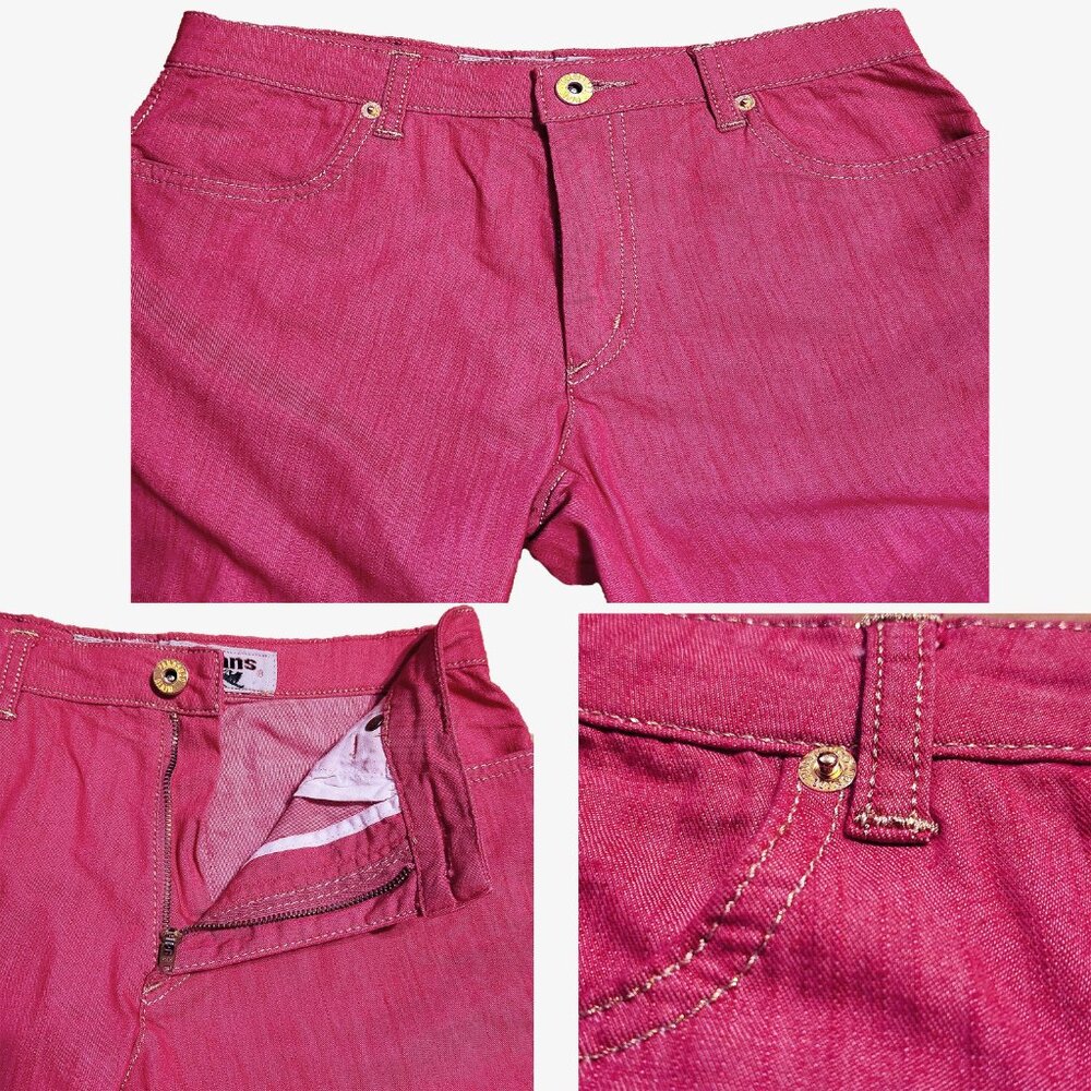 Parasuco Vintage Pink Extreme Fit Jeans Womens Size 28 – Stretch Denim Y2K Style - Picture 3 of 5